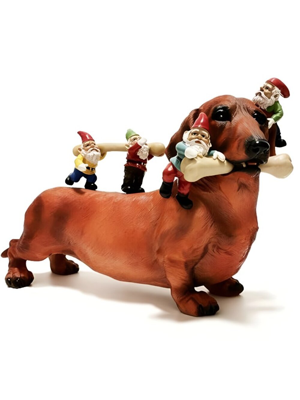 Dachshund Garden Gnomes Statues Outdoor Funny Decorations Yard Weiner